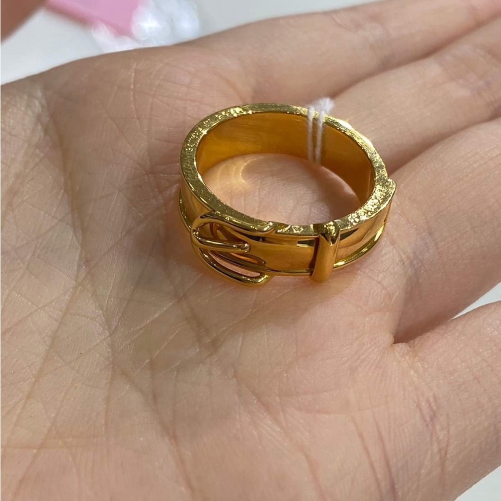 Hermes scarf ring gold tone